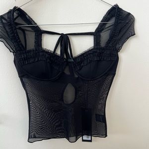 Black Fleur I am Gia top NEW WITH TAGS